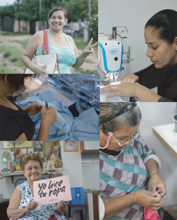 Mujeres del rubro de la moda juntan donaciones para confeccionar kits de sábanas