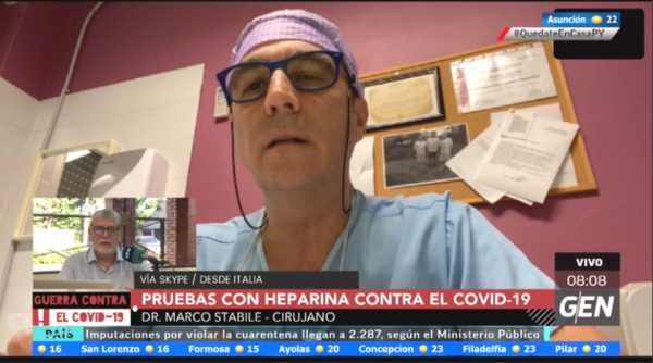 HOY / COVID-19: Tratamiento anticoagulante con heparina da buenos resultados en pacientes de Italia
