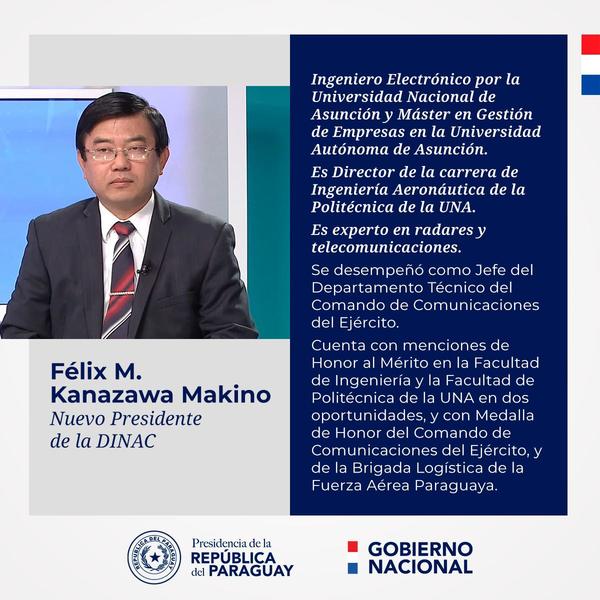 Félix Kanazawa asume como nuevo presidente de la DINAC - .::RADIO NACIONAL::.