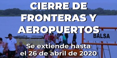 EL CIERRE DE FRONTERAS SE EXTIENDE POR UNA SEMANA MÁS