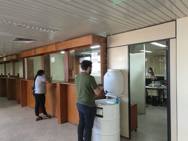 Juzgado de garantías instaló lavatorio portátil