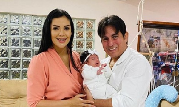 En plena cuarentena, se bautizó Patricia, la hija de Mirna Pereira