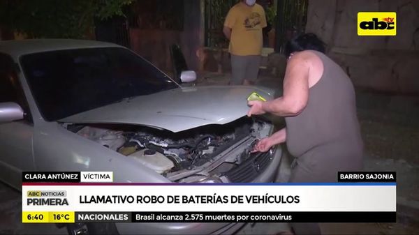 Llamativo robo de baterías de vehículos - ABC Noticias - ABC Color