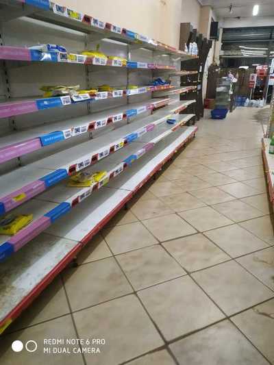 DESABASTECIMIENTO de pequeños y medios supermercados y autoservicios