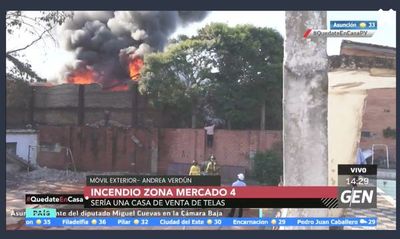 Incendio se produce en zona del Mercado 4