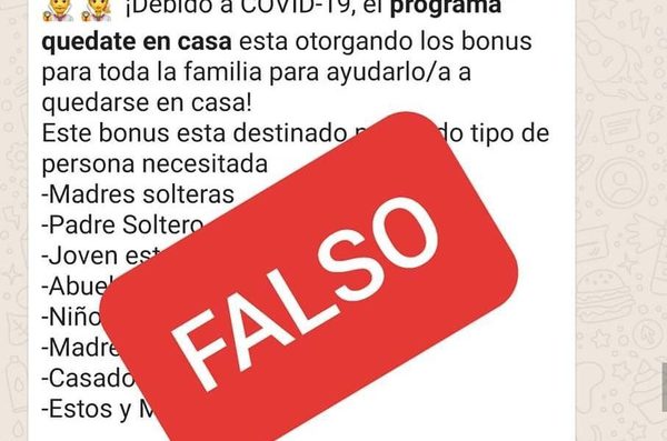 Mensajes sobre bonos en supermercados son falsos, aclaran