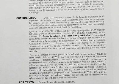 Caminera no multará por licencia de conducir vencida hasta el 31 de mayo