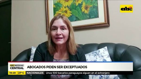 Abogados piden ser exceptuados - ABC Noticias - ABC Color