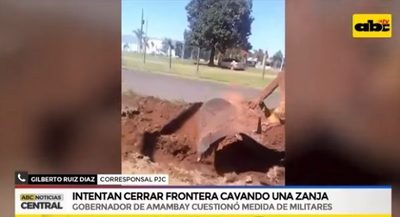 Militares arman "trinchera" en la frontera