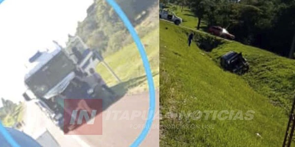 AHORA ACCIDENTE SOBRE LA RUTA N° 8 DISTRITO DE GRAL. ARTIGAS