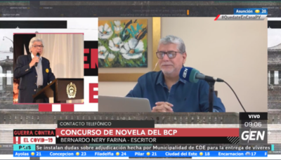 HOY / Bernardo Farina, periodista y escritor, sobre concurso de novela del BCP