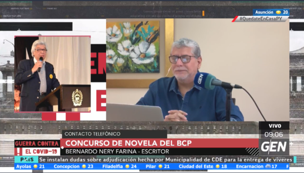 HOY / Bernardo Farina, periodista y escritor, sobre concurso de novela del BCP
