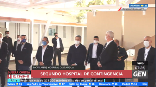 HOY / Presidente de la República Mario Abdo, inaugura el segundo complejo de contingencia en el Hospital Nacional de Itauguá
