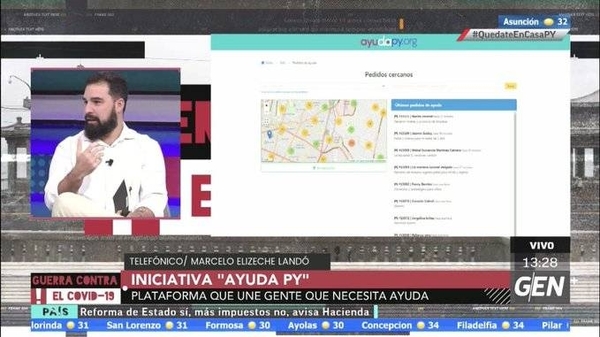 HOY / Marcelo Elizeche Landó, sobre la plataforma “Ayuda Py”, aumentó la cantidad de ayuda a personas que necesitan