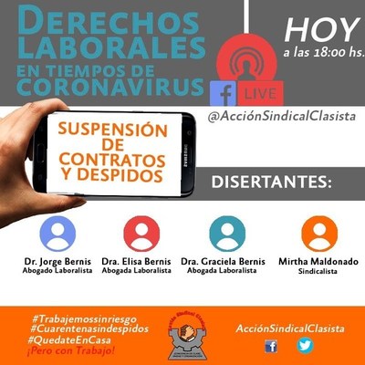 Darán charla virtual sobre suspensión de contratos y despidos - Paraguay Informa
