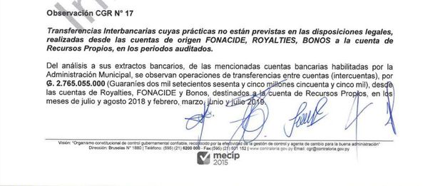 Auditoría confirma rosario de irregularidades en Villa Hayes