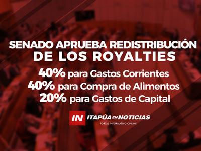 SENADO APRUEBA LA REDISTRIBUCIÓN DE LOS ROYALTIES DURANTE LA PANDEMIA