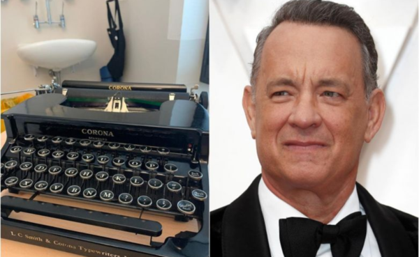 Tom Hanks regaló una máquina de escribir a niño de 8 años que sufre bullying por llamarse Corona