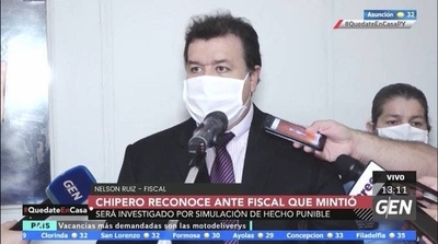 HOY / Chipero reconoce ante el fiscal que mintió sobre el robo de sus chipas por parte de policías