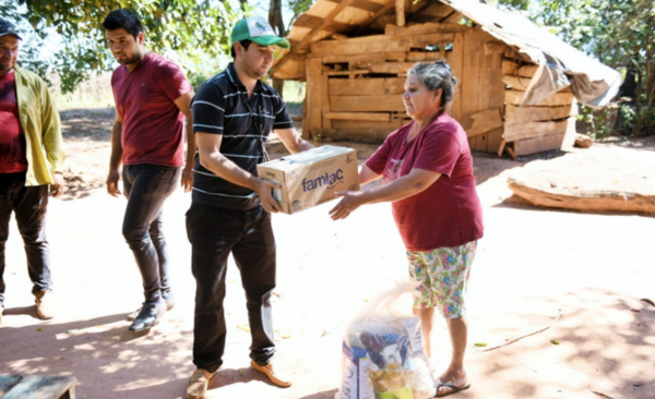 HOY / Habitantes de distintas zonas de Alto Paraná reciben kits de alimentos