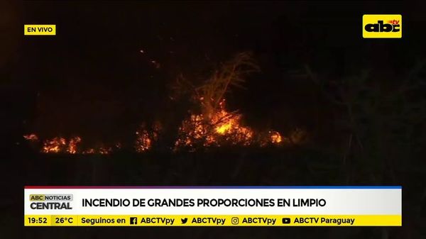 Incendio de grandes proporciones en Limpio - ABC Noticias - ABC Color