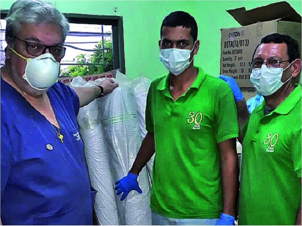 Unicentro dona tela y tapabocas a Ineram