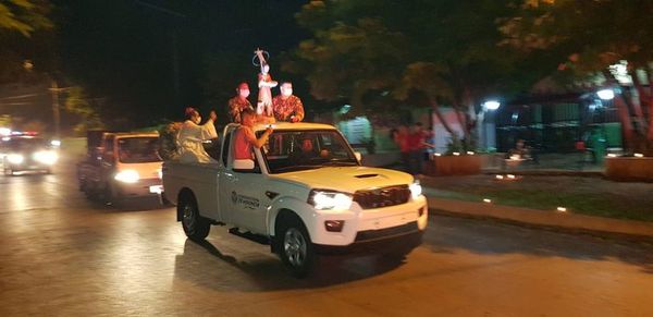 Procesión del Santo Patrono para animar a los fieles de San Juan Bautista  - Nacionales - ABC Color