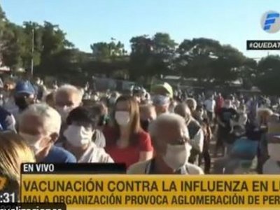 Tras liberación de vacuna de la influenza, casi 1.000 se amontonaron en hospital de Luque
