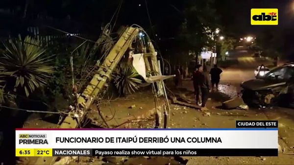 Funcionario de Itaipú derribó una columna - ABC Noticias - ABC Color