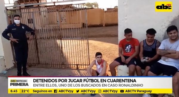 Detenidos por jugar fútbol en cuarentena - ABC Noticias - ABC Color