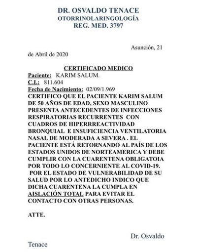 La versión de karim Salum: dice que no violó la cuarentena y niega vínculo con Quiñónez