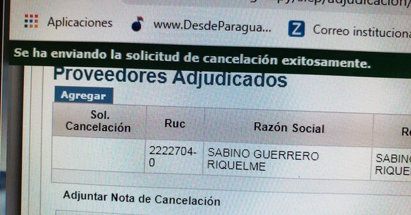 Quiñonez canceló millonaria adjudicación publicitaria