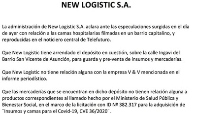 Aclaran que camas hospitalarias no tienen relación con licitaciones públicas