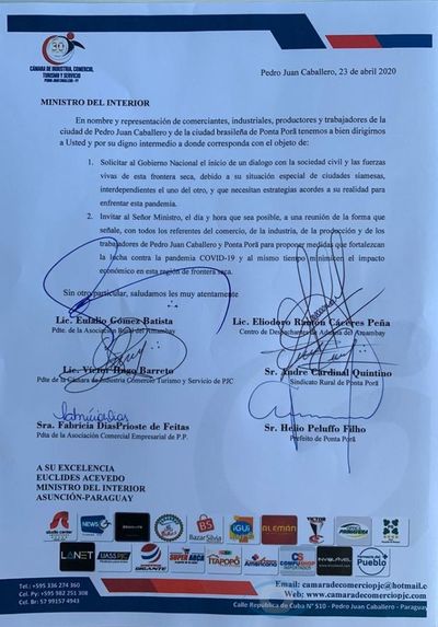 Comerciantes quieren visita del Ministro del Interior para tratar crisis fronteriza
