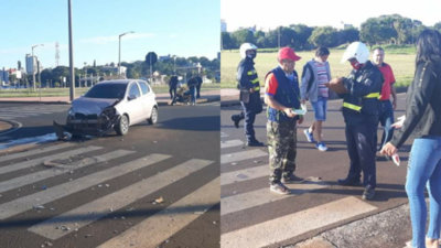 CHOQUE DE VEHÍCULOS SOBRE MCAL. LÓPEZ EN INMEDIACIONES DE LA COSTANERA 