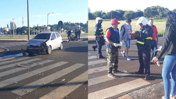 CHOQUE DE VEHÍCULOS SOBRE MCAL. LÓPEZ EN INMEDIACIONES DE LA COSTANERA 