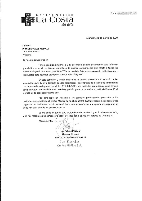 En plena pandemia, Sanatorio La Costa cierra en el Este y pone en venta hasta los basureros - ADN Paraguayo