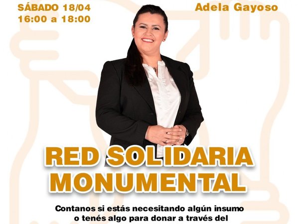 Red Solidaria Monumental para colaborar con las ollas populares