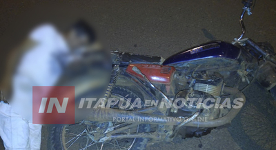 UN HOMBRE CAYÓ DE SU MOTOCICLETA Y TERMINÓ LESIONADO