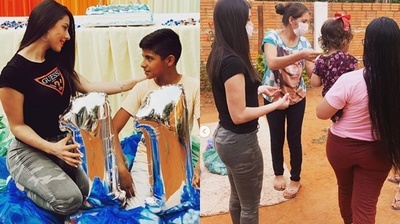El festejo solidario que preparó la modelo Rocío Adorno 