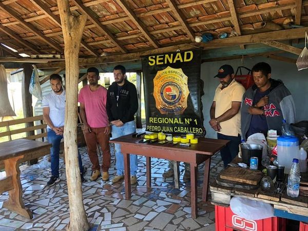 Cinco detenidos en operativo antidrogas en Capitán Bado