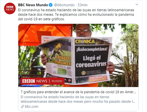 BBC destacó portada de medio del Grupo Nación de Comunicaciones