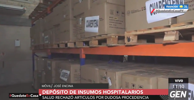 Salud rechaza totalidad de insumos médicos por dudosa procedencia