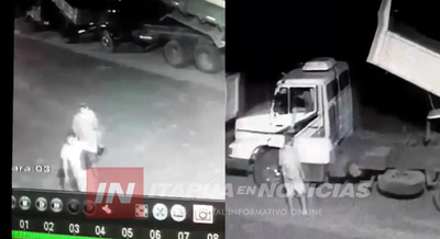 HURTAN HERRAMIENTAS Y RADIO DE UN CAMIÓN ESTACIONADO.