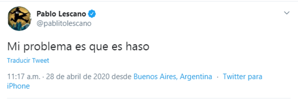 "Mi problema es que es haso", he´i Pablito Lescano | Crónica
