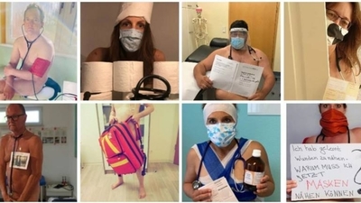 HOY / Coronavirus: médicos protestan desnudos por falta de protección