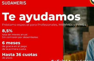 Banco Sudameris ofrece créditos especiales para Mipymes, Pymes y profesionales - C9N