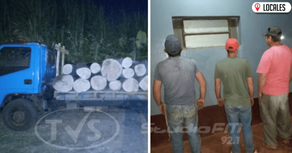 Aprehendieron a tres personas por transportar madera y trasgredir al decreto presidencial