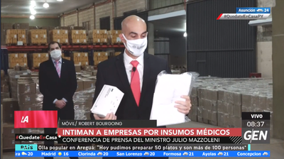 Mazzoleni niega sobrefacturación en compra de insumos médicos