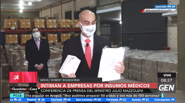 Mazzoleni niega sobrefacturación en compra de insumos médicos
